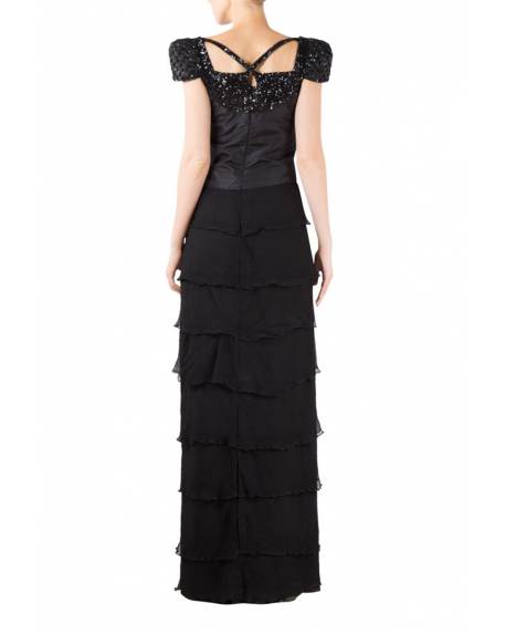 black-chiffon-tier-gown-with-structured-shiny-sleeves (1)