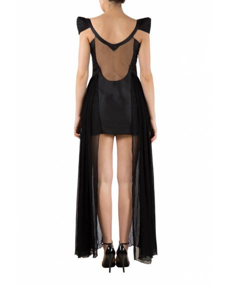 black-satin-silk-georgette-dress-gown-with-raised-sleeve (1)