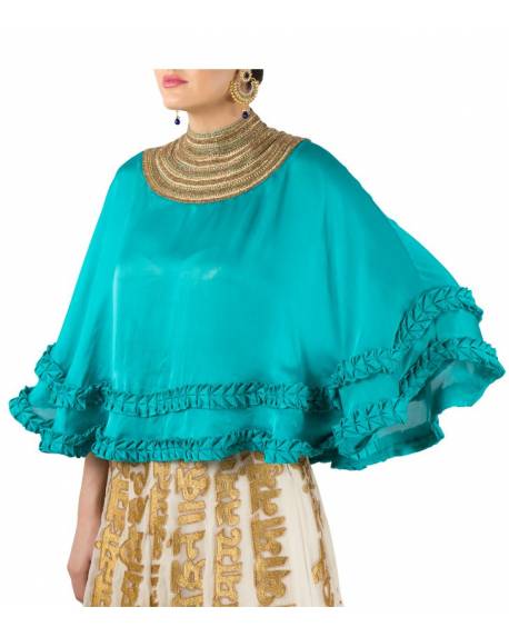 blue-cape-with-golden-embroidery-cream-akshar-embroidery-skirt (2)