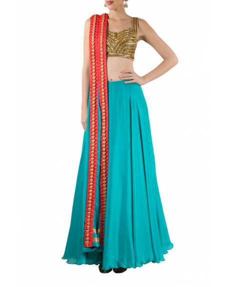 blue-satin-silk-skirt-with-fully-embroidered-choli-textured-pink-gold-dupatta