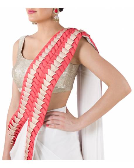 cream-georgette-saree-with-pleated-texture-silver-sequence-blouse (2)