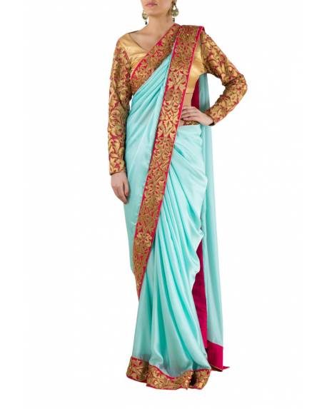 mint-blue-silk-satin-akshar-embroidered-saree-with-full-embroidered-sleeve-silk-blouse