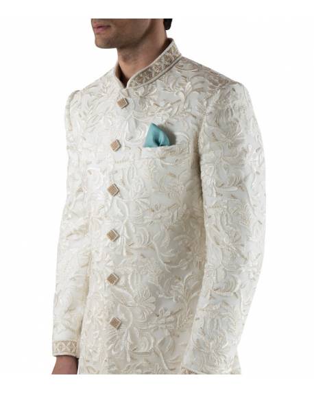 offwhite-embroidered-silk-sherwani-with-offwhite-trouser-and-teal-pocket-square (2)