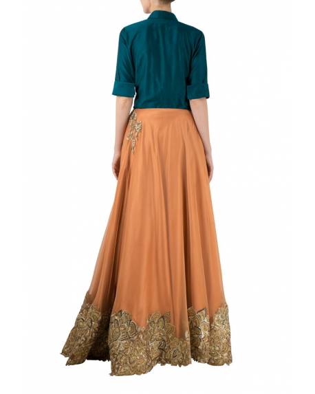 orange-net-silk-ghagra-with-embroidered-front-back-green (1)