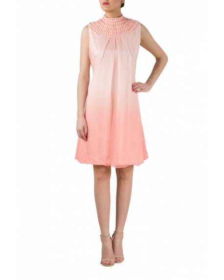 peach-ombre-textured-flat-chiffon-dress