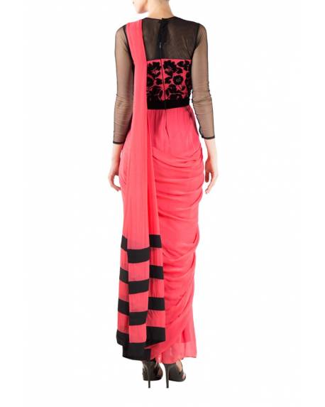 pink-georgette-saree-gown-with-embroidery-on-front-back (2)
