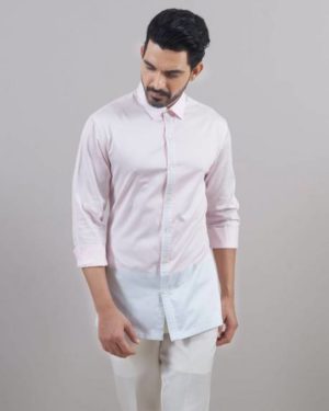 Color Block Cotton Shirt