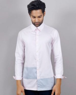 Color Block Cotton Shirt