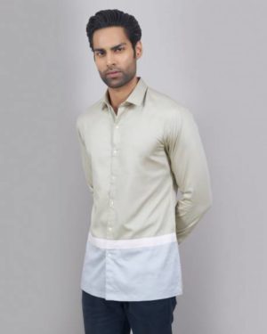 Dual Color Panel Style Shirt